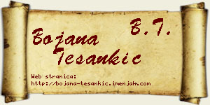 Bojana Tešankić vizit kartica